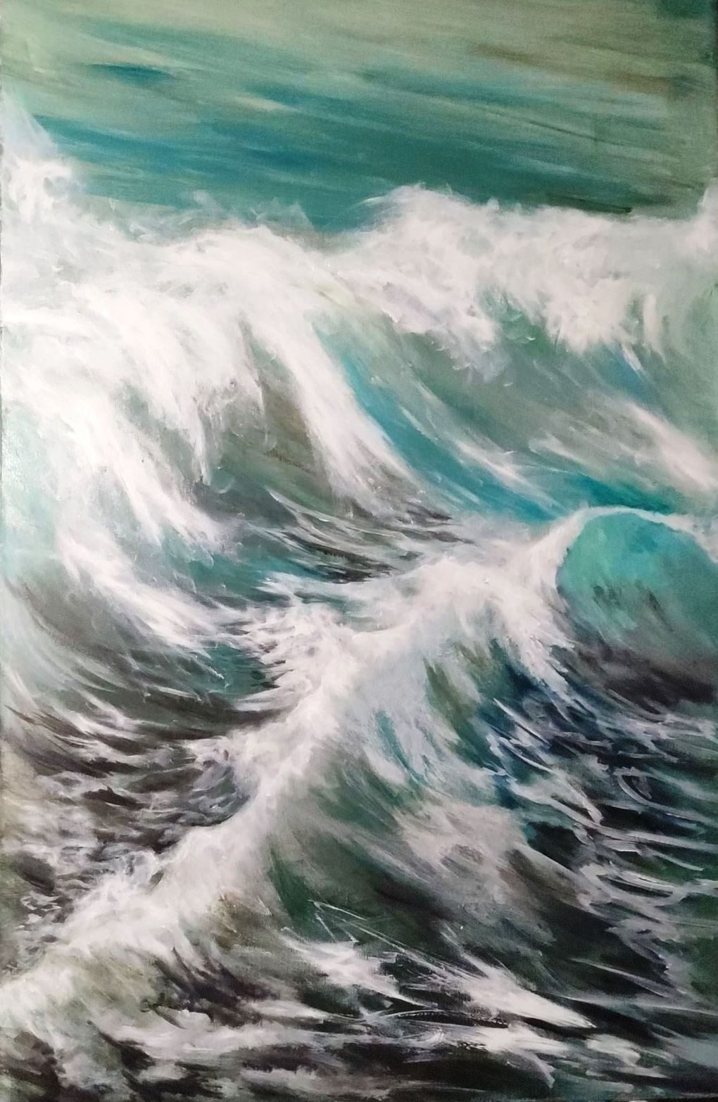 Mixte acrylique pigments Très grand format 